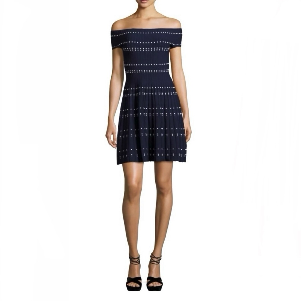 Parker ‘Tricia’ Off-the-Shoulder Knit Fit & Flare Dress